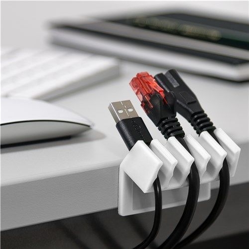 Goobay 70431 Kabelmanagement 5-Slots, weiß VPE Retail Blister Mindestbestellmenge 1